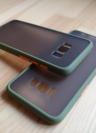 Протиударний зелений хакі чохол likgus для samsung s8 / s8