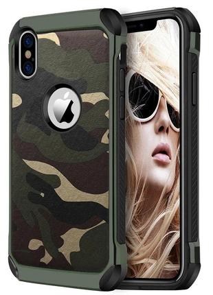 Чохол для iphone xs max протиударний бампер military камуфляж