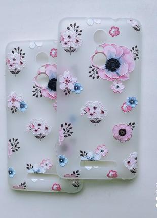 Чехол с 3d рисунком flowers case для xiaomi redmi note 3.