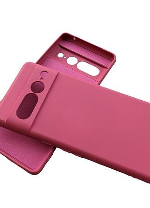 Google pixel 7 pro чехол силиконовый микрофибра красный