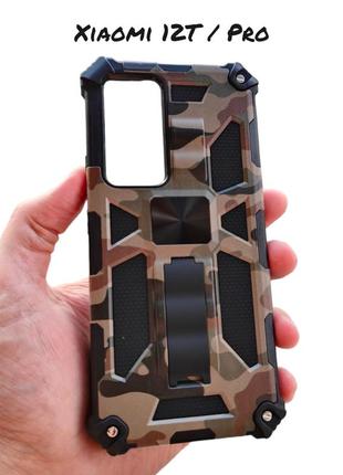 Xiaomi 12t | pro противоударный чехол camouflage armor камуфляж армия
