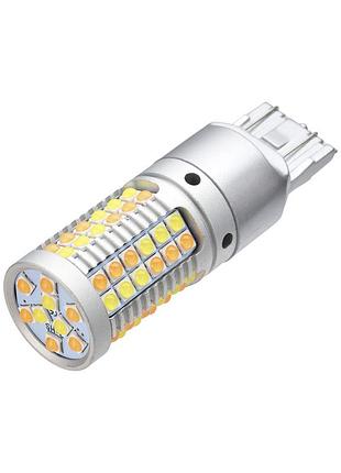Світлодіодна лампа tbs t20 3030-69smd white+amber w21/5w w3x16d 12v