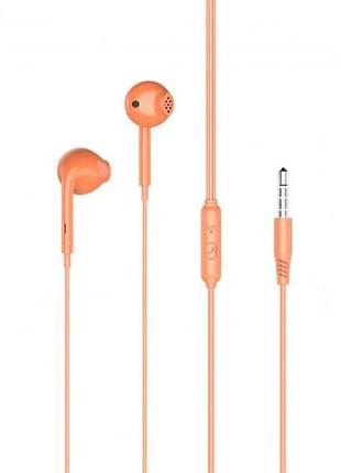 Наушники проводные xo ep28 (микрофон,круглый шнур) orange
