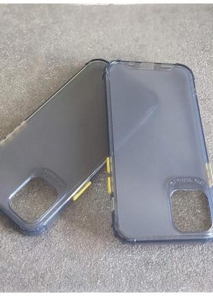 Айфон iphone 12 mini силіконовий протиударний чохол airbag color tpu grey