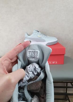 Женские кросы серо-белые puma cali grey white для улицы. серые кроссовки репл. пума кали повседневные для2 фото