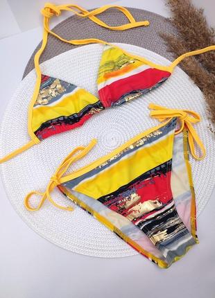 Детский раздельный желтый купальник для девочки atlantic beach размеры: 8, 10, 12,16 лет 36160