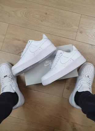 Кроссовки репл. мужские nike air force 1 07 all white. кроссы найк аир форс 1 классик белые весна осень для9 фото