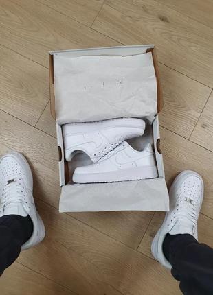 Кроссовки репл. мужские nike air force 1 07 all white. кроссы найк аир форс 1 классик белые весна осень для2 фото