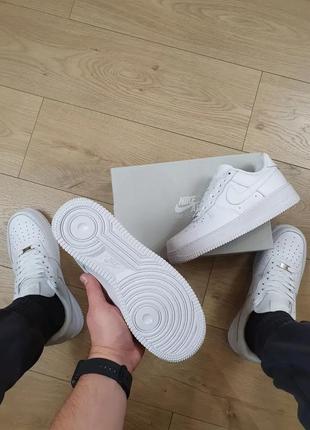 Кроссовки репл. мужские nike air force 1 07 all white. кроссы найк аир форс 1 классик белые весна осень для5 фото