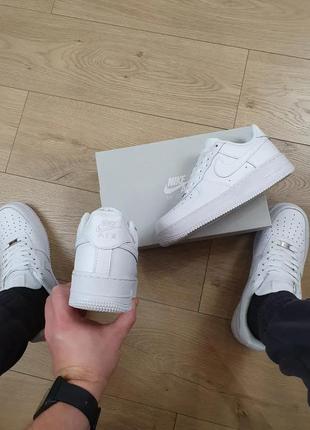 Кроссовки репл. мужские nike air force 1 07 all white. кроссы найк аир форс 1 классик белые весна осень для7 фото