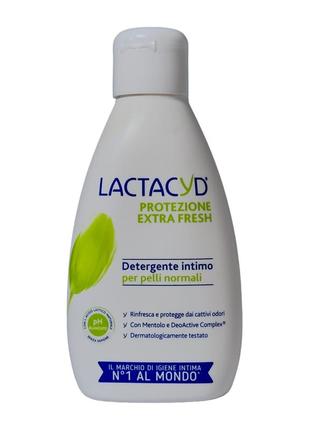Гель для інтимної гігієни lactacyd protezione extra fresh освіжаючий detergente per normali ph bilanciato 200мл