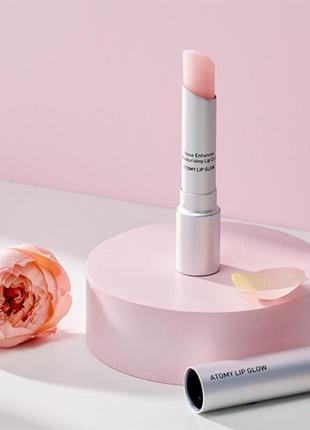 Блиск-бальзам для губ з рожевим відтінком. spf 15. atomy lip glow. південна корея. атомі