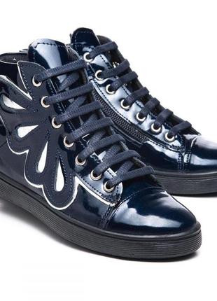 Профилактические ботинки для девочек theo leo 1020 (синий, 28)