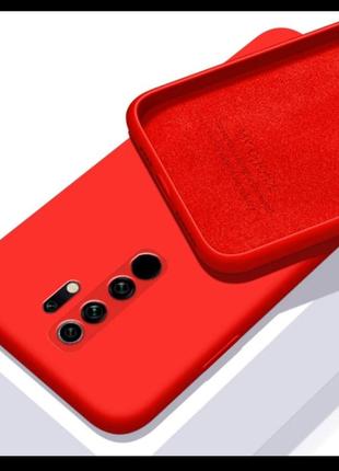 Чехол софт тач + защита камеры для xiaomi redmi 9 / редми 9 красный