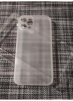 Айфон iphone 12 pro ультра тонкий чохол x-level wings pp 0.18 мм білий