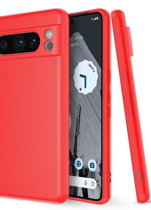 Google pixel 8 pro чехол силиконовый микрофибра rose red