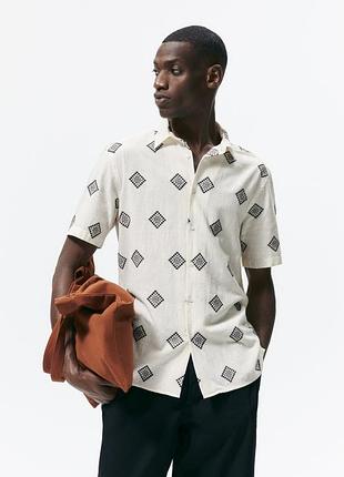 Летняя рубашка шведка поло зара zara s