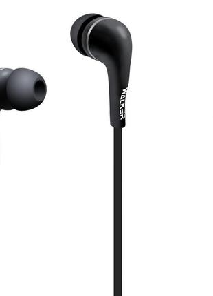 Навушники провідні walker h110 вакуумні mp3, чорні