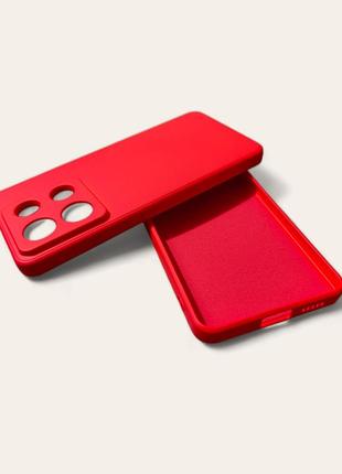 Xiaomi redmi note 13 pro 5g силиконовый чехол микрофибра красный