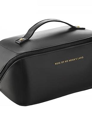 Жіноча косметичка lesko bk-hzb-02 black несесер органайзер дорожня б'юті кейс