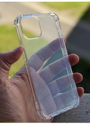 Apple iphone 14 tpu чехол getman airbag усиленные углы прозрачный