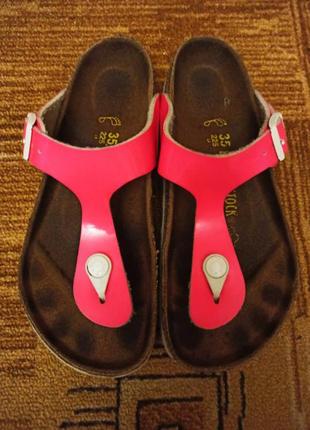 Неоновые розовые шлепанцы биркеншток / birkenstock оригинал