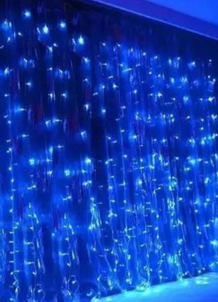 Світлодіодна гірлянда водоспад штора 480 led blue 3x3м (10-3)