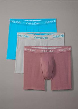 Оригінальні боксери calvin klein stencil logo cotton stretch 3-pack boxer brief
