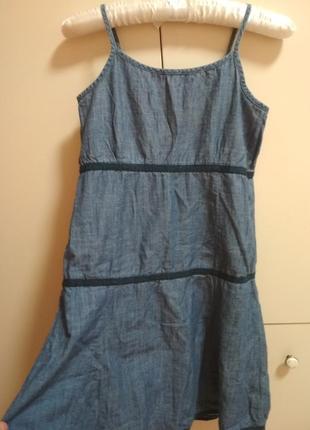 Джинсовый сарафанчик benetton 3