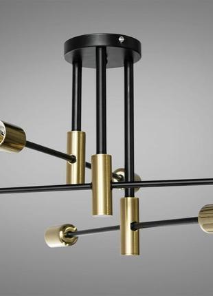 Люстра loft на 6 ламп е27 xl2038-6bk+gd