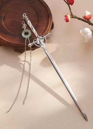 Металева китайська паличка для волосся шпилька. шпилька-спиця для волосся з металу1 фото