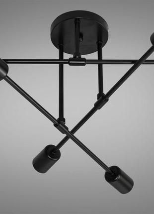 Люстра loft на 6 ламп е27 черный xl2039-6bk