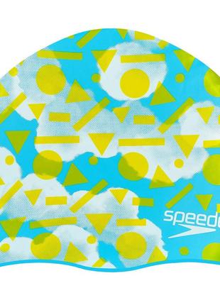 Шапочка для плавания силиконовая юниорская speedo junior slogan print