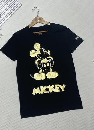 Футболка с золотистым принтом mickey mouse 🌞disney