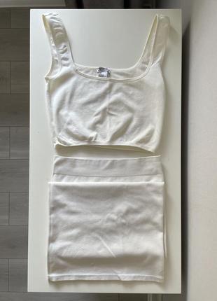 Костюм спідниця топ zara