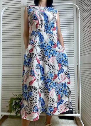 Гарна сукня в принт m&s uk 14