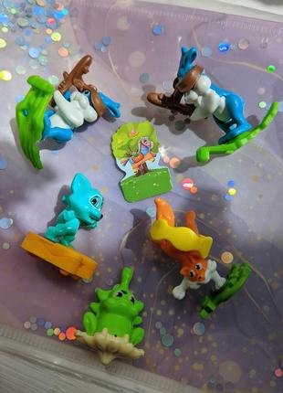 Игрушка из киндера заяц пиньята жаба юла лягушка лисичка киндер kinder