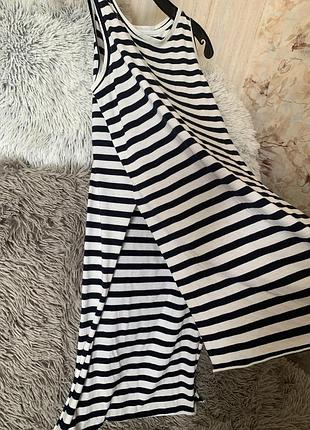 Туника фирменная туника футболка длинная удлиненная трикотажное парео разрезы