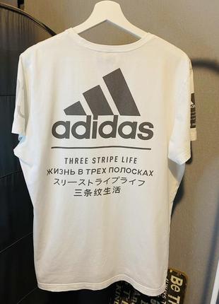 Футболка adidas біла original 3 смужки