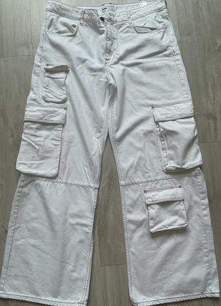 Джинсы карго bershka 42