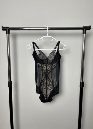 Коригуюча білизна боді комбідрес з мереживними вставками m&s