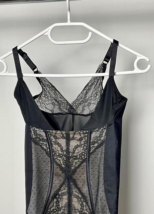 Коригуюча білизна боді комбідрес з мереживними вставками m&s3 фото