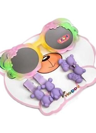 Набор для девочек stenson ww02192 (солнцезащитные очки, 2резинки, 2шпильки)