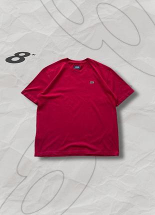 Базовая футболка lacoste sport/ мужская красная футболка lacoste