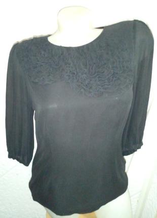 Блуза шовк чорна підкладка