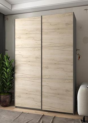 Шафа-купе g-caiser 2400х1600х600 графіт/дуб крафт сірий