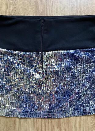 Мини юбка в пайетках river island