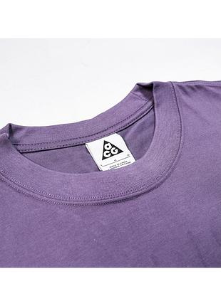 Футболка nike acg solid color small logo round neck casual 6