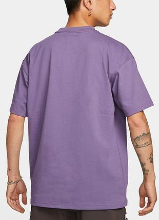 Футболка nike acg solid color small logo round neck casual 5
