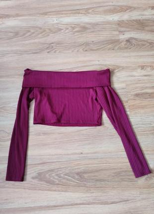 Кофта укороченная с длинными рукавами